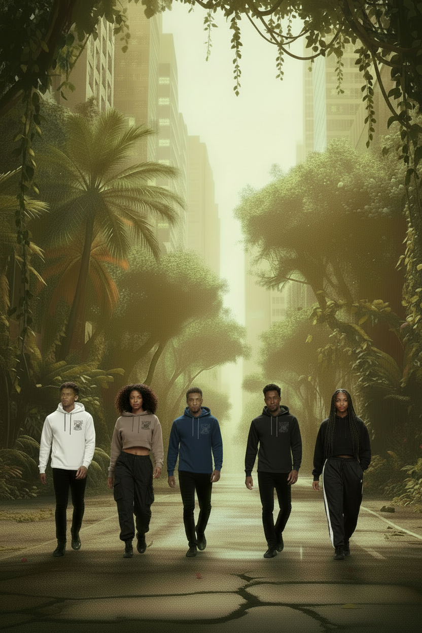 Five hoodies jungle-urban